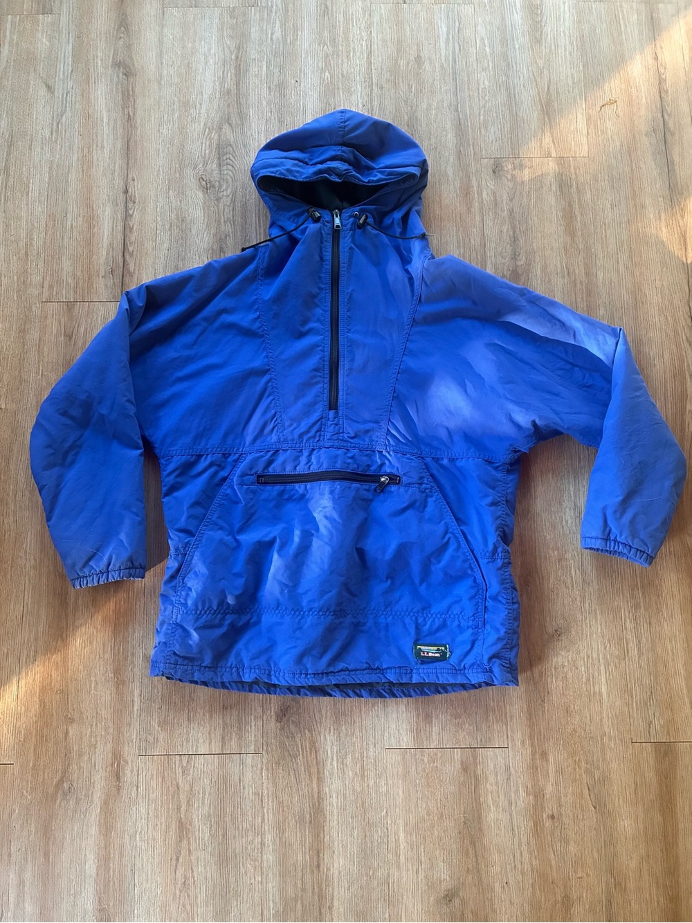 Vintage Blue Hooded Anorak Jacket